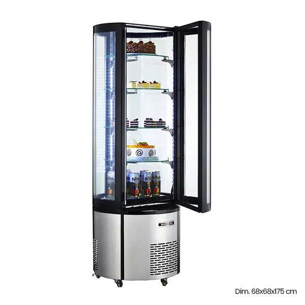 Round Glass Cake Display Cabinet Chiller | ARC-400R