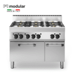 6 burner gas cooker on oven & cabinet 65 series